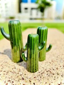 Cactus shape vases set of 3