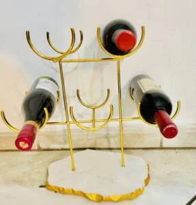 Unique Stand with Rough Stone Stand for Wine